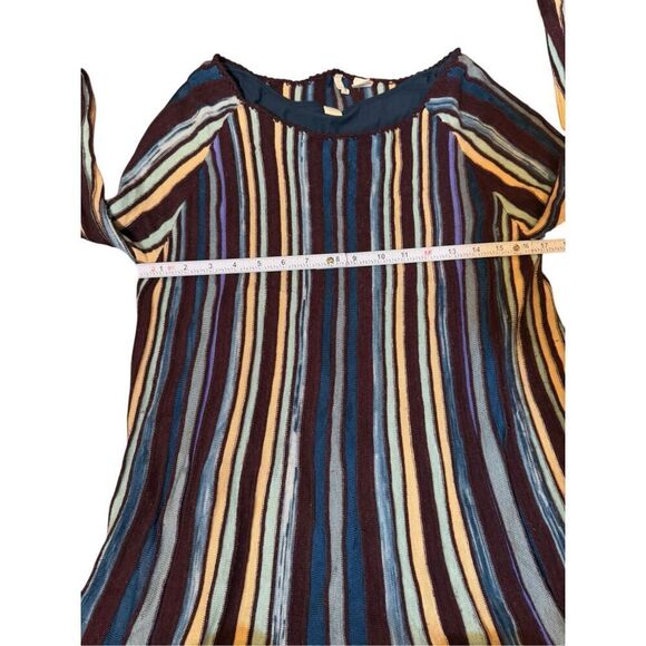 MOTH Anthropologie Womens Nora Colorful Stripe Sweater Dress Alpaca Wool S - Picture 10 of 10